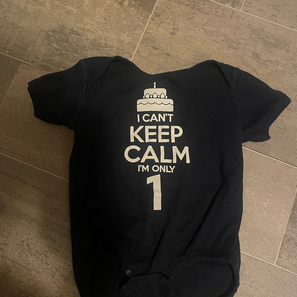 3/$20 Rabbit Skins Black Birthday Bodysuit